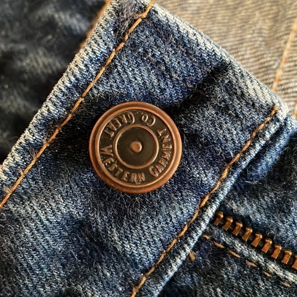Great Western Garment Jeans Pants Vtg 90s Straight Leg Blue Bootcut Denim Sz 30 - Picture 4 of 9